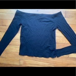 Black off the shoulder top